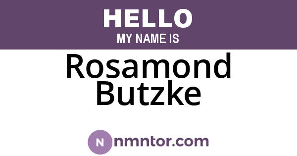 Rosamond Butzke