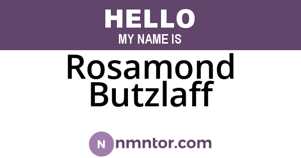 Rosamond Butzlaff