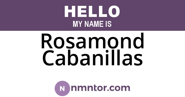 Rosamond Cabanillas