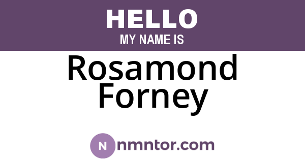 Rosamond Forney