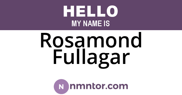 Rosamond Fullagar