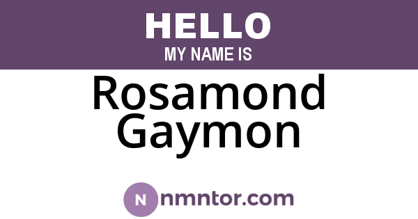 Rosamond Gaymon