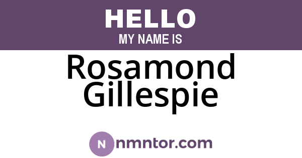Rosamond Gillespie