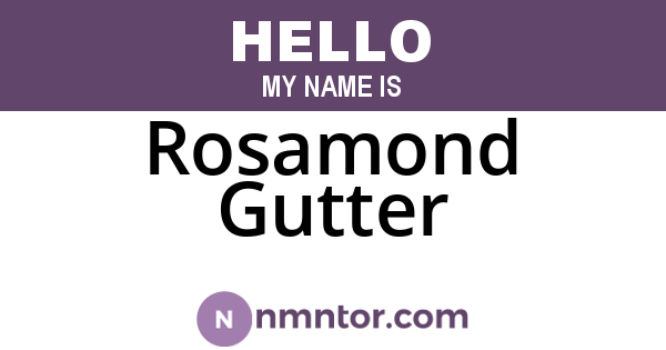 Rosamond Gutter