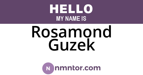 Rosamond Guzek