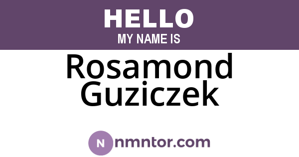 Rosamond Guziczek