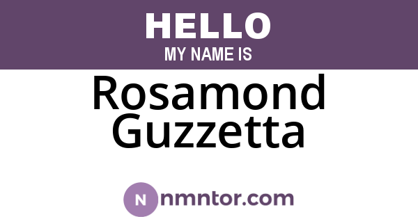Rosamond Guzzetta
