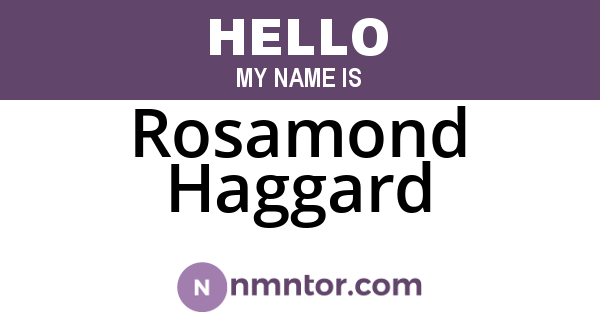 Rosamond Haggard