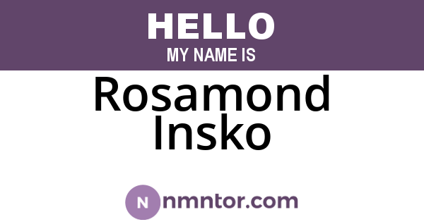 Rosamond Insko
