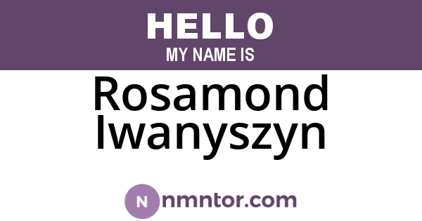 Rosamond Iwanyszyn