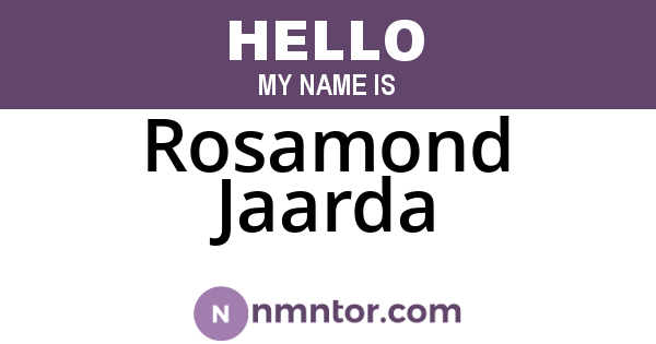 Rosamond Jaarda