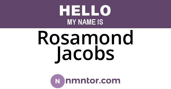 Rosamond Jacobs