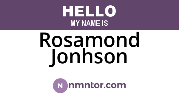 Rosamond Jonhson