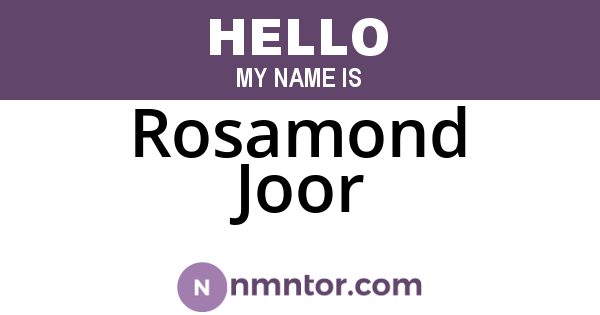 Rosamond Joor
