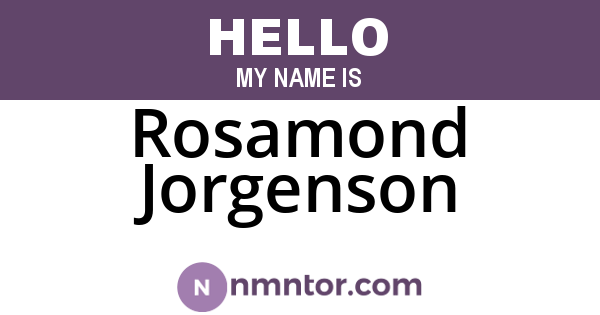 Rosamond Jorgenson