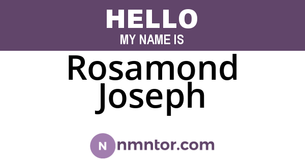Rosamond Joseph