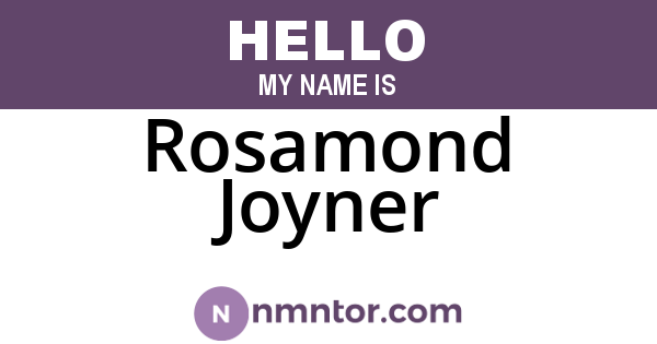 Rosamond Joyner