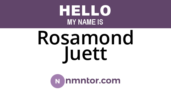 Rosamond Juett