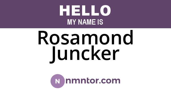 Rosamond Juncker