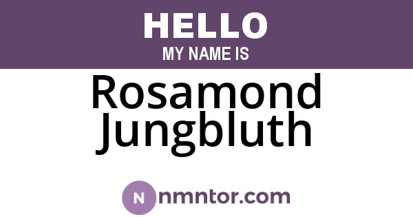 Rosamond Jungbluth