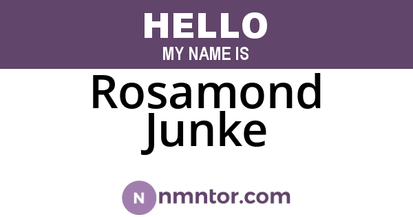 Rosamond Junke