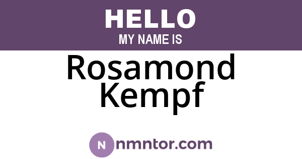 Rosamond Kempf