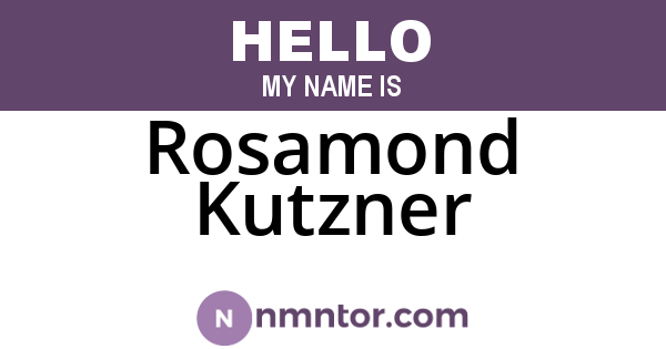 Rosamond Kutzner