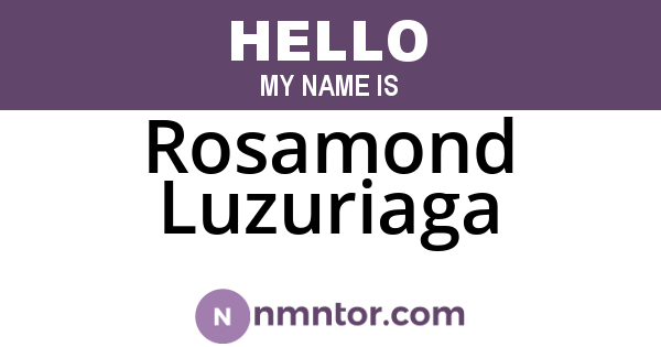 Rosamond Luzuriaga