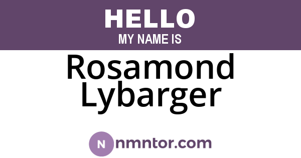 Rosamond Lybarger