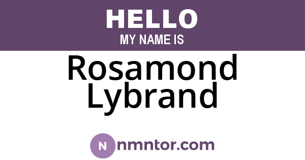 Rosamond Lybrand