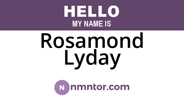Rosamond Lyday