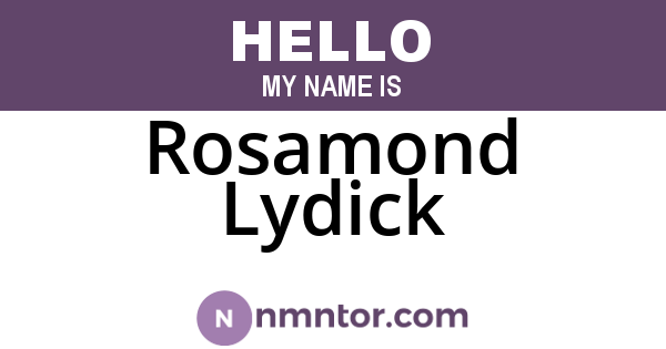 Rosamond Lydick
