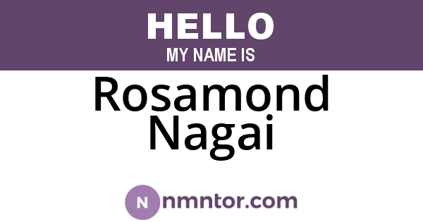 Rosamond Nagai