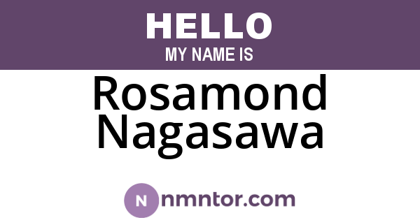 Rosamond Nagasawa