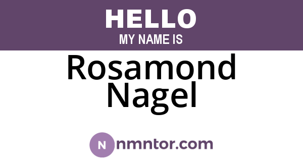 Rosamond Nagel