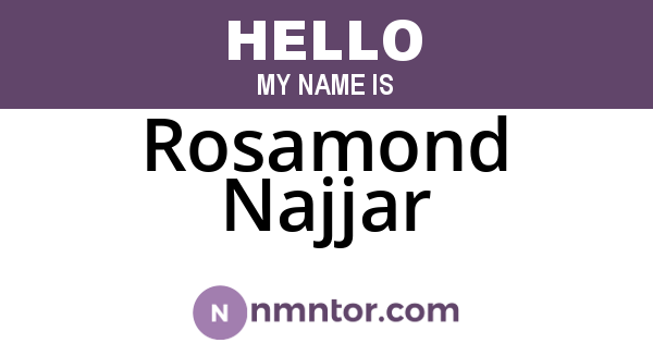 Rosamond Najjar