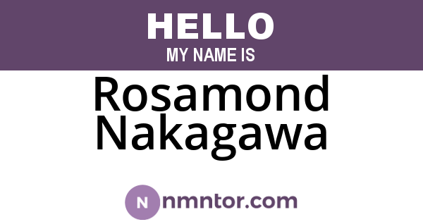 Rosamond Nakagawa