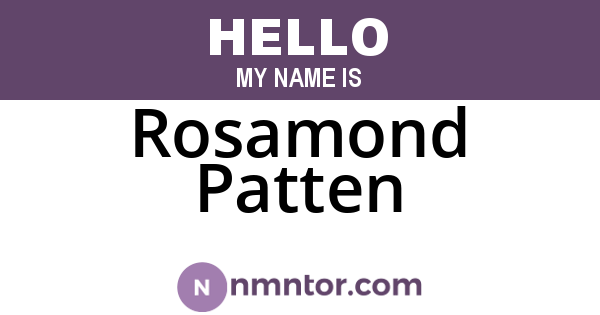 Rosamond Patten