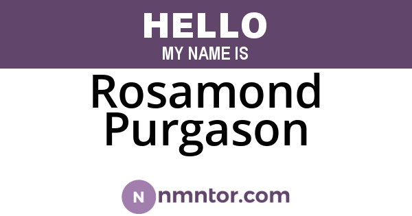 Rosamond Purgason