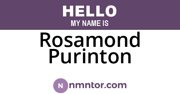 Rosamond Purinton