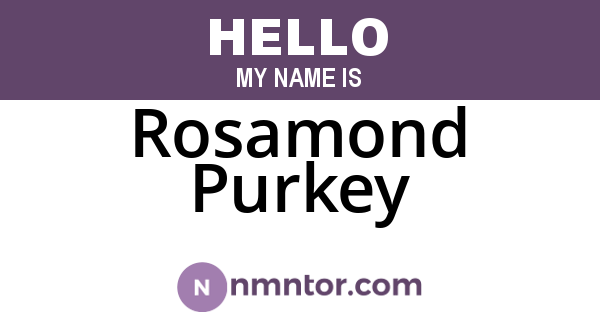 Rosamond Purkey