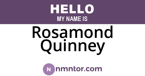 Rosamond Quinney