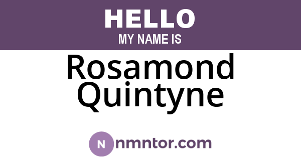 Rosamond Quintyne