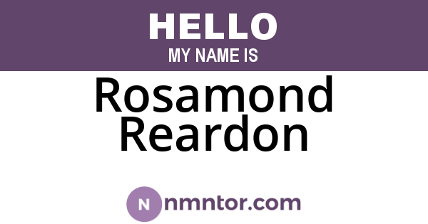 Rosamond Reardon
