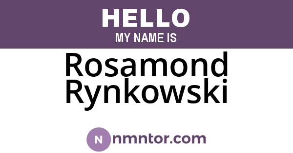 Rosamond Rynkowski