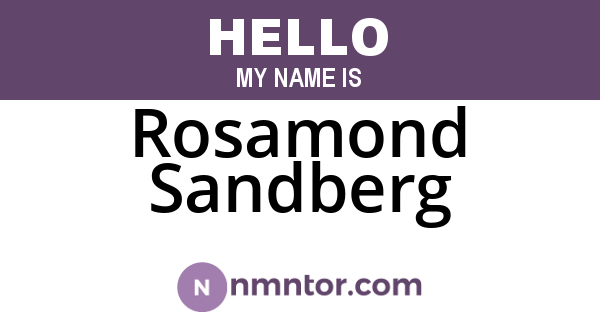 Rosamond Sandberg