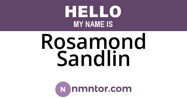 Rosamond Sandlin