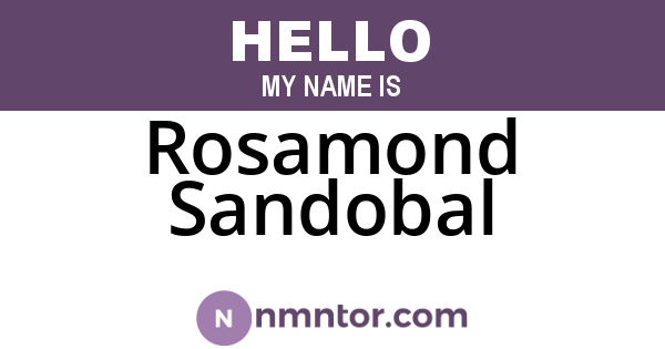 Rosamond Sandobal