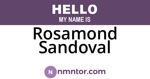 Rosamond Sandoval