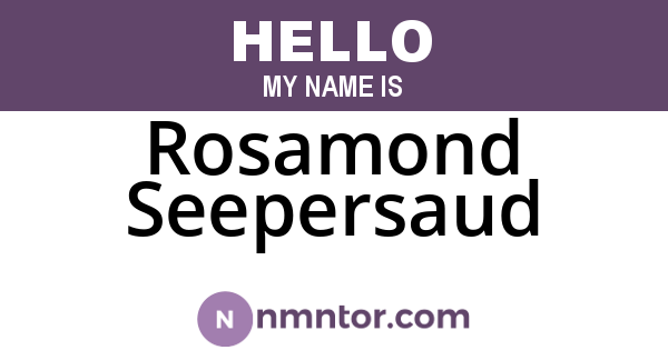 Rosamond Seepersaud
